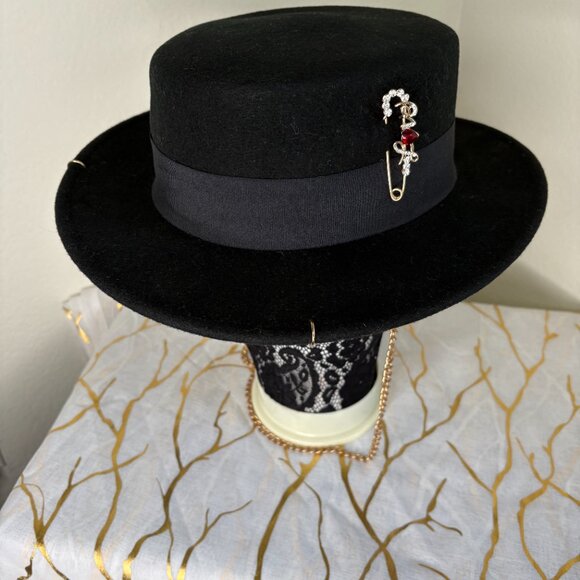 Black Boater Hat main image 9